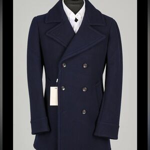 Suitsupply Men's Dark Blue Peacoat